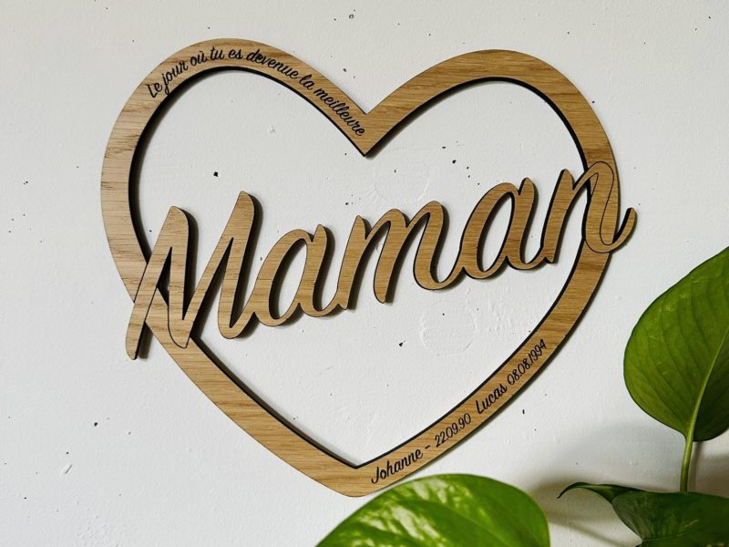 coeur maman à personnaliser