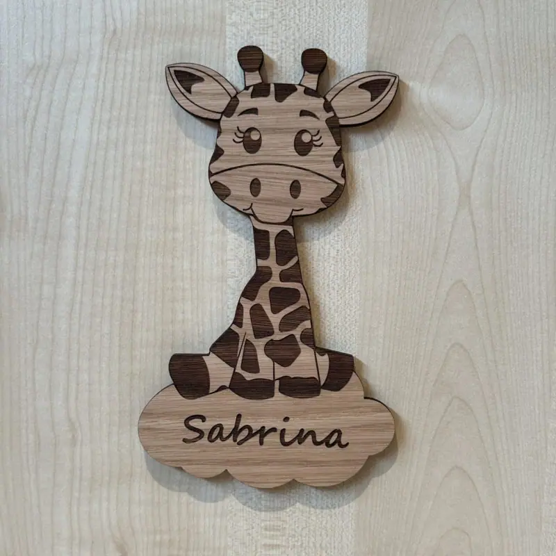 personalized giraffe decoration