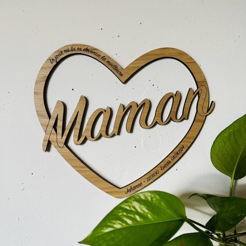 coeur maman à personnaliser
