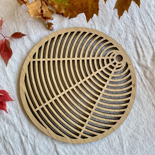 Sous-plat en bois motif géométrique