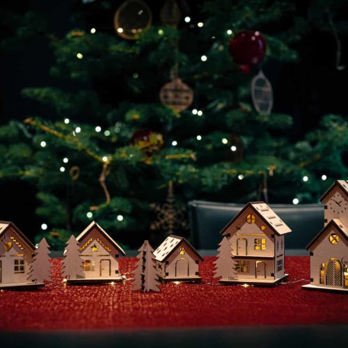 maisons lumineuses lot de 5