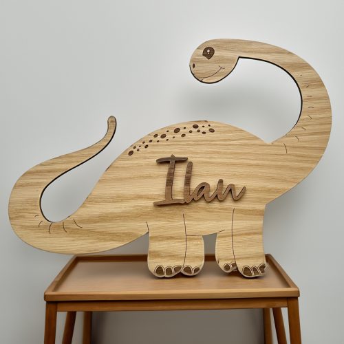 Wooden dinosaur to personalize